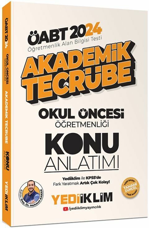 Yediiklim Yayınları 2024 ÖABT Akademik Tecrübe Okul öncesi Öğretmenliği Konu Anlatımı