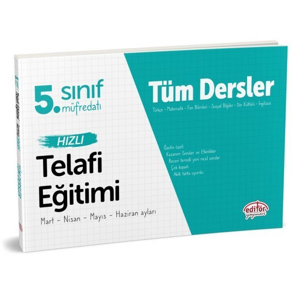 Editör Yayınları 5. Sınıf Tüm Dersler Hızlı Telafi Eğitimi