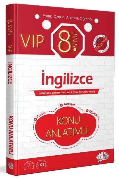 Editör Yayınları 8. Sınıf VIP İngilizce Konu Anlatımlı