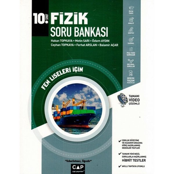 Çap Yayınları 10. Sınıf Fen Lisesi Fizik Soru Bankası