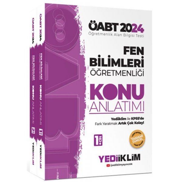 Yediiklim Yayınları 2024 ÖABT Fen Bilimleri Öğretmenliği Konu Anlatımı Set