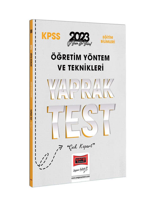 Yargı Yayınları 2023 KPSS Eğtiim Bilimleri Öğretim Yöntem ve Teknikleri ÖYT Yaprak Test