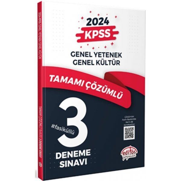 Editör Yayınları 2024 KPSS Genel Yetenek Genel Kültür Fasikül 3 Deneme