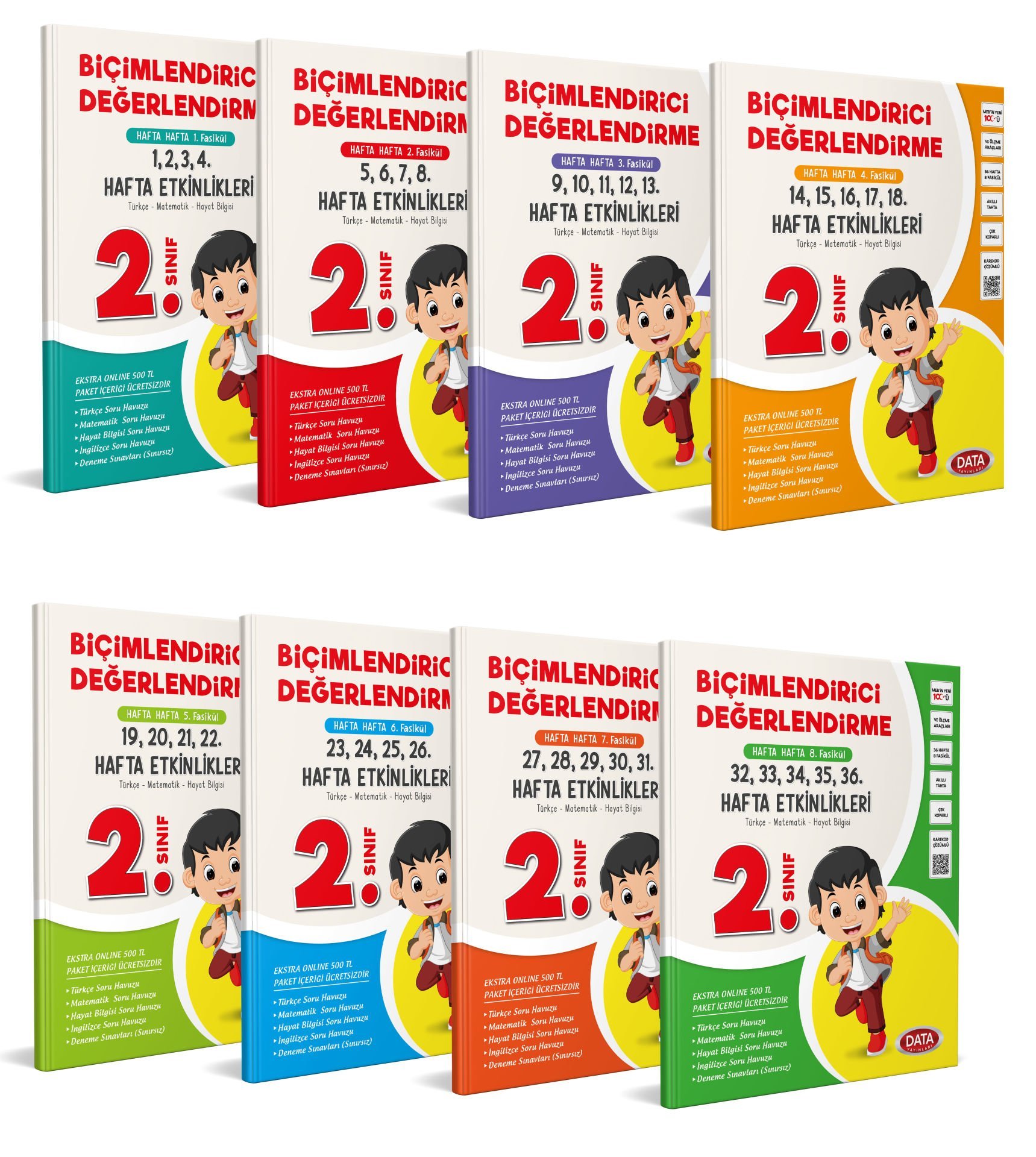 2. Sınıf Biçimlendirici Değerlendirme Hafta Hafta Etkinlikleri (8 Fasikül)
