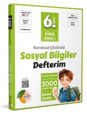 6. Sınıf Süreç Odaklı Sosyal Bilgiler Defterim - Karekod Çözümlü