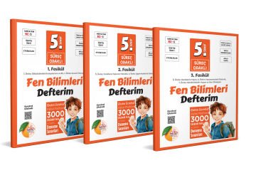 5. Sınıf Süreç Odaklı Fen Bilimleri Defterim (3 Fasikül) - Karekod Çözümlü