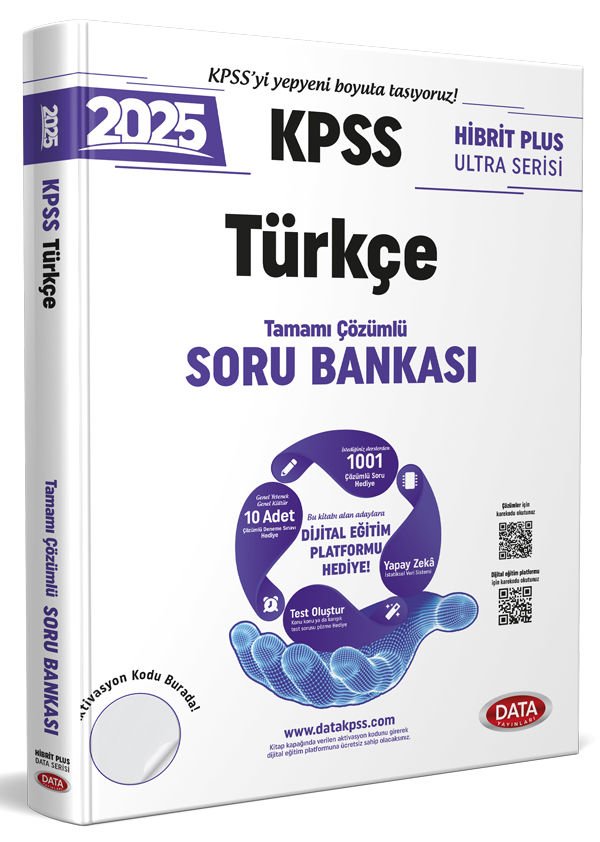 2025 KPSS Hibrit Plus Ultra Serisi Türkçe Soru Bankası - Karekod Çözümlü + Dijital Eğitim Platformu Hediye