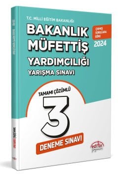 MEB Bakanlık Müfettiş Yardımcılığı Tamamı Çözümlü 3 Deneme Sınavı