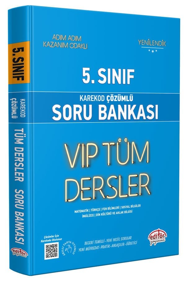 5. Sınıf VIP Tüm Dersler Soru Bankası Mavi Kitap
