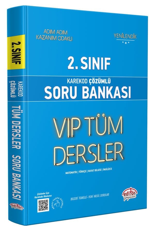 2. Sınıf VIP Tüm Dersler Soru Bankası Mavi Kitap