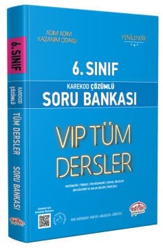 6. Sınıf VIP Tüm Dersler Soru Bankası Mavi Kitap - Karekod Çözümlü