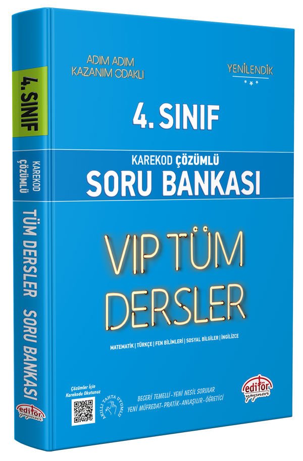 4. Sınıf VIP Tüm Dersler Soru Bankası Mavi Kitap