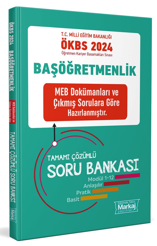 Başöğretmenlik Tamamı Çözümlü Soru Bankası - 2023 Markaj Yayınları