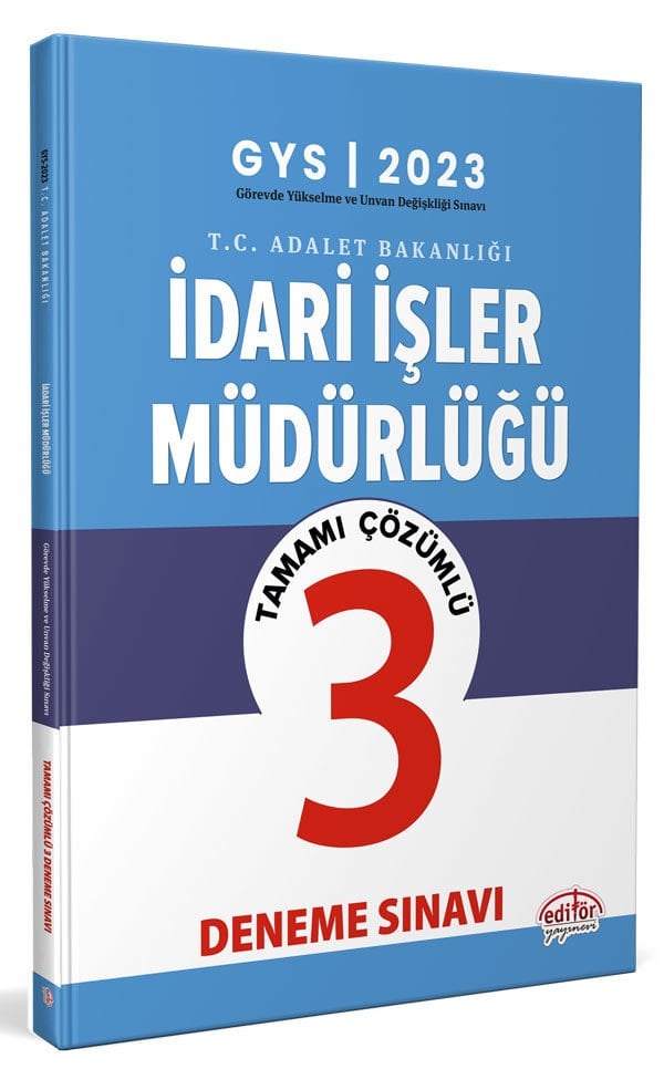 GYS Adalet Bakanlığı İdari İşler Müdürlüğü Çözümlü 3 Deneme Sınavı