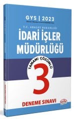 GYS Adalet Bakanlığı İdari İşler Müdürlüğü Çözümlü 3 Deneme Sınavı