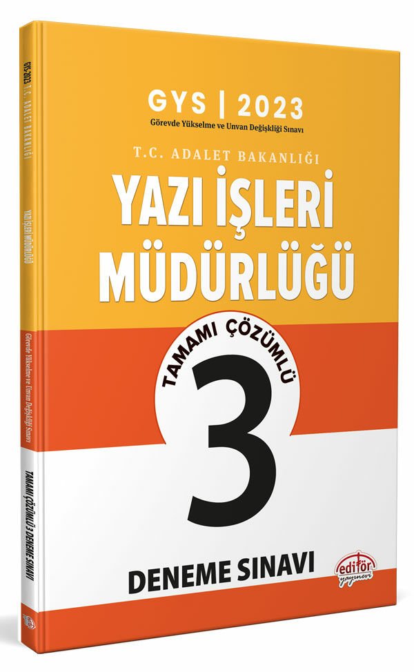 GYS Adalet Bakanlığı Yazı İşleri Müdürlüğü Çözümlü 3 Deneme Sınavı