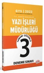 GYS Adalet Bakanlığı Yazı İşleri Müdürlüğü Çözümlü 3 Deneme Sınavı