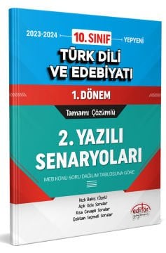 10. Sınıf Türk Dili ve Edebiyatı 1. Dönem Ortak Sınavı 2. Yazılı Senaryoları Tamamı Çözümlü