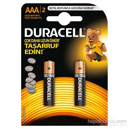 DURACELL PİL AAA 2 Lİ PAKET FİYATIDIR