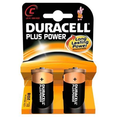 DURACELL PİL C PLUS ORTA BOY PİL 2 Lİ PAKET FİYATIDIR