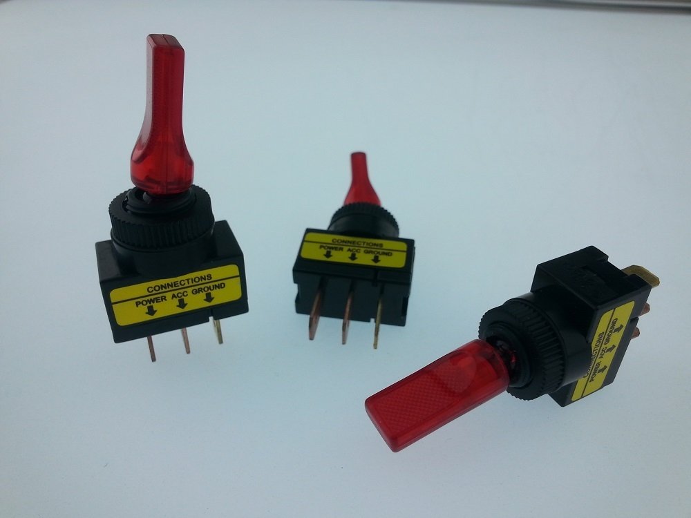 ANAHTAR ASW-13D ON-OFF KIRMIZI IŞIKLI ( DİKKAT 12V ÇALIŞIR.)