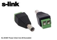 Power 5.5x2.1mm Dişi Konnektör S-link SL-DC607