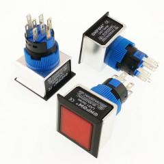 ONPOW LAS1-APF-22Z/R ANAHTAR 24V KIRMIZI IŞIKLI m16 Kare