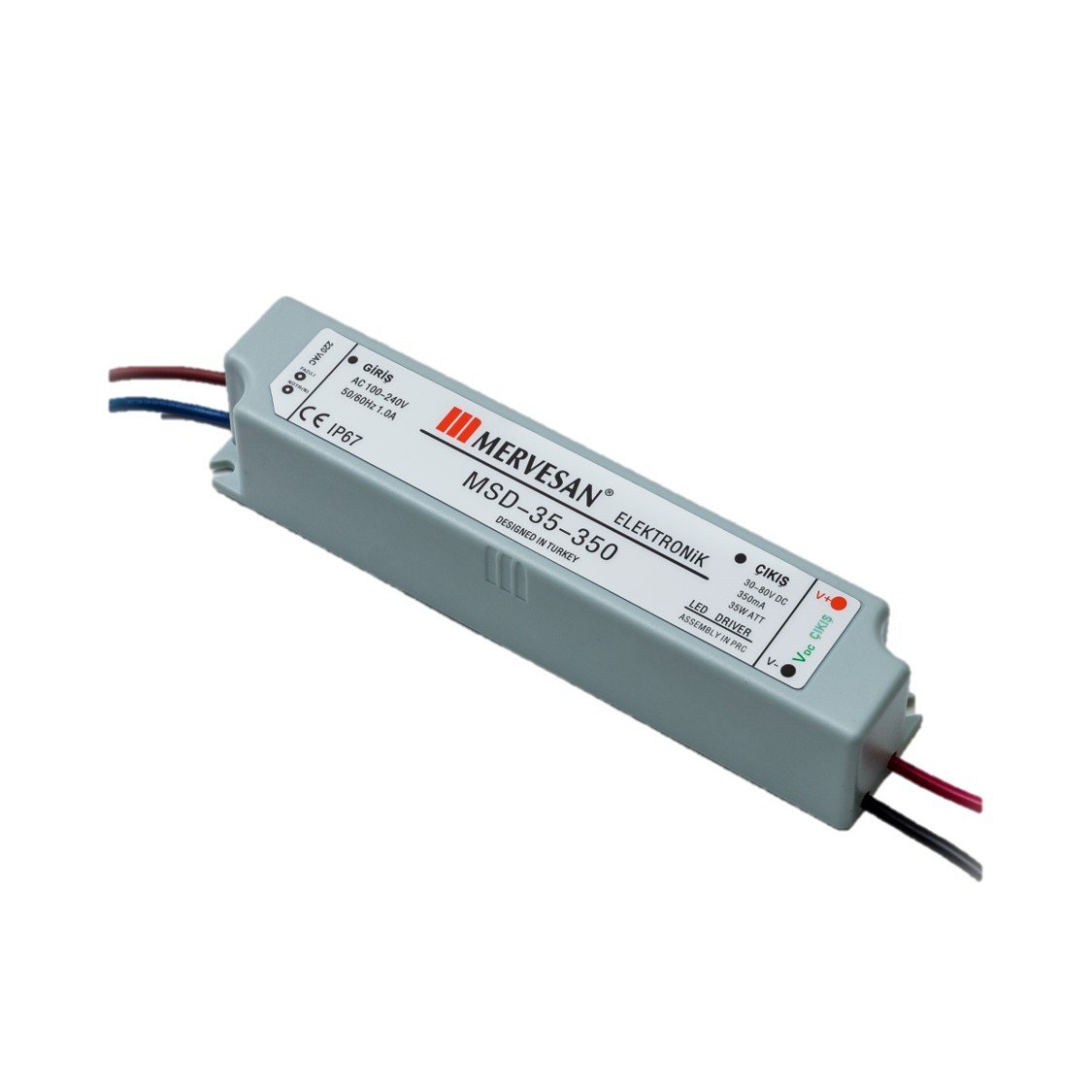 MSD-35-300, 300mA 35W Sabit Akım Ekonomik Led Driver Mervesan