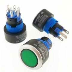 ONPOW LAS1-AWY-22Z/G ANAHTAR 24V YEŞİL IŞIKLI m16 Yuvarlak