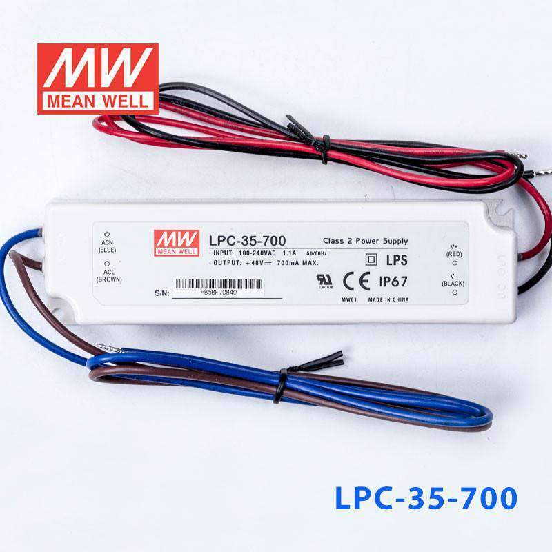 LPC-35-700, 700mA 35W Sabit Akım Ekonomik Led Driver Meanwell