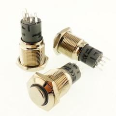 ANAHTAR YUVARLAK Metal Su Geçirmez BEYAZ 16mm 12V/24V Halka Led'li