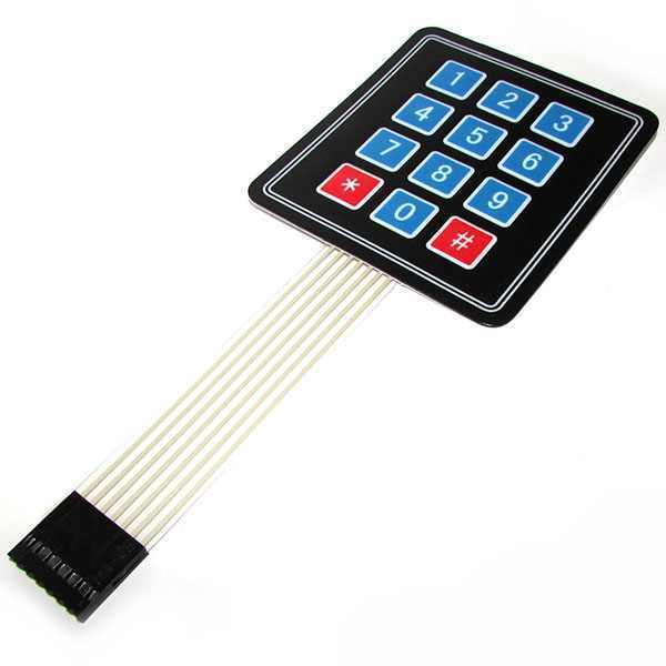 4x3 Membran Matrix Keypad 12 buton Tuş Takımı