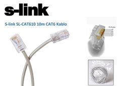 S-link SL-CAT610 10m Gri CAT6 Kablo