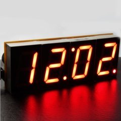 Konuşan Saat Seti (Termometre ve Hoparlör Dahil) - 4Digit Kırmızı