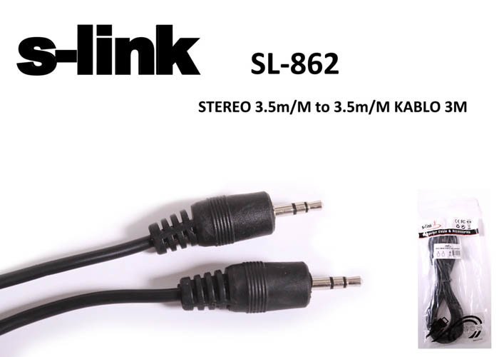 3mt Stereo Ses Kablosu S-link SL-862