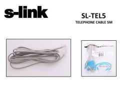 5mt Telefon Poşet Kablo S-link SL-TEL5