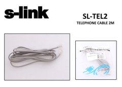 2mt Telefon Poşet Kablo S-link SL-TEL2