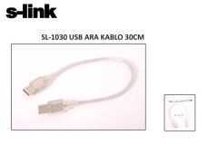 S-LİNK USB A ERKEK = A ERKEK KABLO 0,3 0MT ŞEFFAF-SL-1030