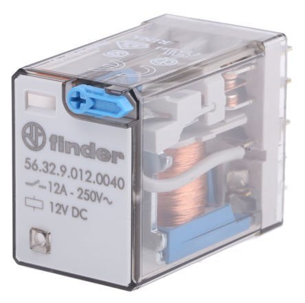 Finder Röle 56329012.0040 / 12V/DC 2 Kontak 8 Pin 12A