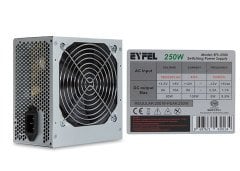 200W Eyfel EFS-2500 Real 200W Peak 250W 2*Sata 12cm Fanlı Power Supply