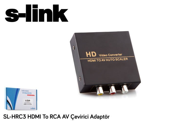 S-link SL-HRC3 HDMI To RCA AV Çevirici Adaptör