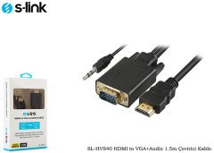 S-link SL-HVS40 HDMI to VGA+Audio 1.5m Çevirici Kablo