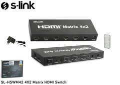 S-Link SL-HSWM42 4X2 Matrix HDMI Switch