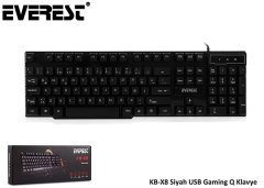 Everest KB-X8 Siyah USB Gaming Q Klavye