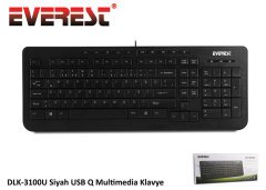 Everest DLK-3100U Siyah USB Q Multimedia Klavye