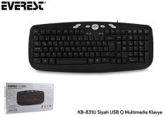 Everest KB-831U Siyah USB Q Multimedia Klavye