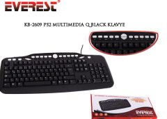 Everest KB-2609U Siyah USB Q Multimedia Klavye