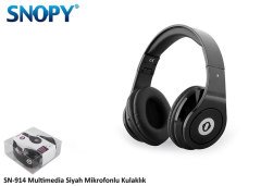 Snopy SN-914 Multimedia Siyah Mikrofonlu Kulaklık