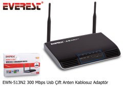 Everest EWN-513N2 Ethernet 4 Port 300Mbps Çift Antenli Kablosuz Router