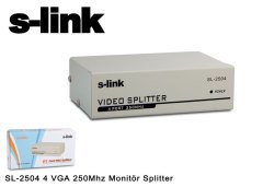 S-link SL-2504 4 VGA 250Mhz Monitör Splitter